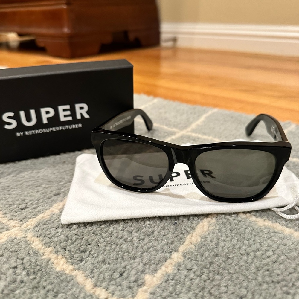 Super by Retrosuperfuture 002/R Classic Black Sunglasses